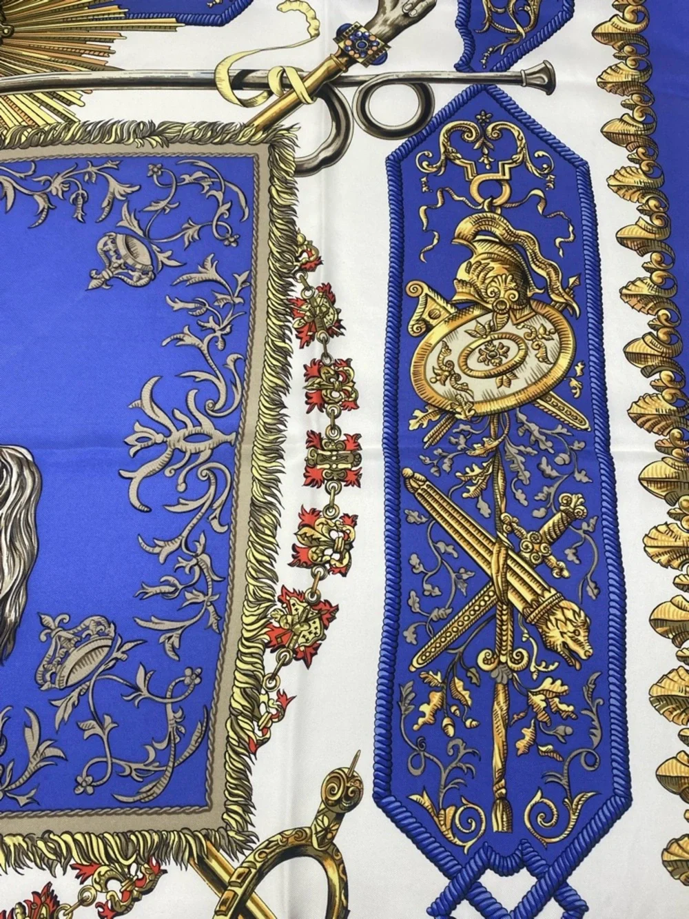 Hermes Silk Scarf Ludovicus Magnus Carre 90 Louis XIV F. de la Perriere - Picture 13 of 16